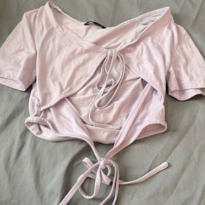 Purple Tie Top